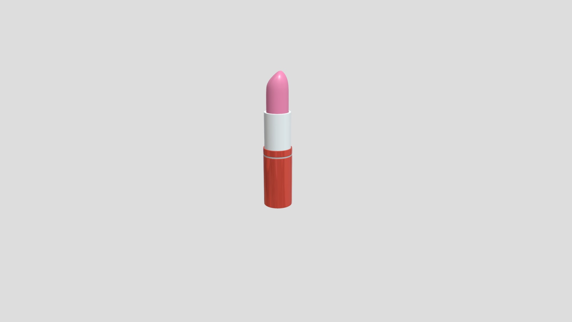 3D model Lipstick - This is a 3D model of the Lipstick. The 3D model is about a red and white striped object.