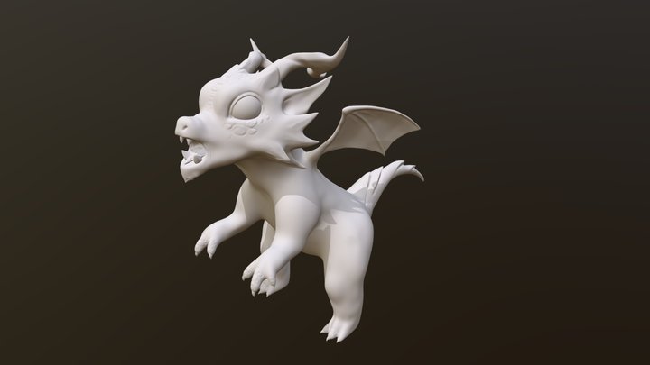 Stylized Small Dragon 3D Model