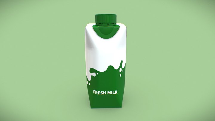 Milk Packaging 3D Model