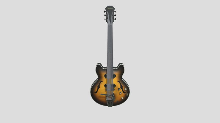 Epiphone Casino Sunburst Guitar 3D Model