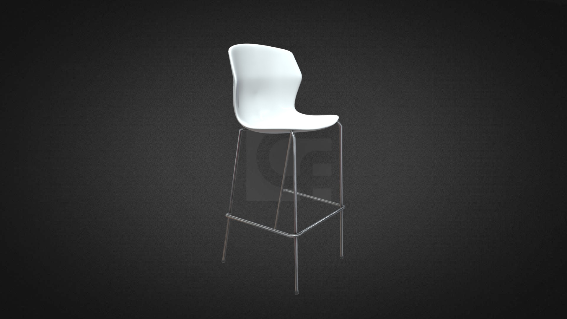 3D model Vienna Stool Hire - This is a 3D model of the Vienna Stool Hire. The 3D model is about a light bulb with a white circle.