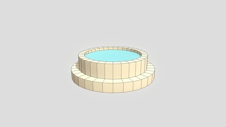 Simple Water Shader Pool 3D Model