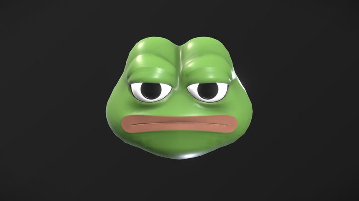 Unamused Pepe 3D Model