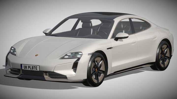 Porsche Taycan Turbo S 2024 3D Model