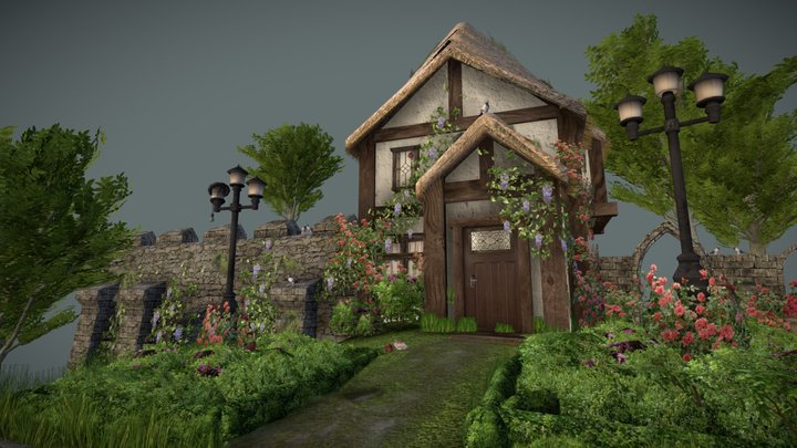 DAE - Grandma's Castle Garden 3D Model