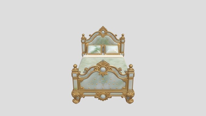 Double bed双人床3D模型GIB格式模型2025年7月10日 – Kostenloses 3D-Modell STL