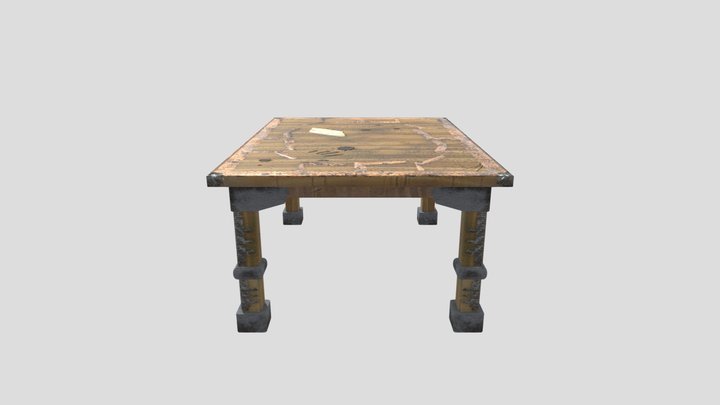 messy table 3D Model