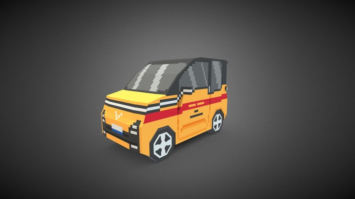 Wuling Air EV with Aica Aibon Decal 3D Model