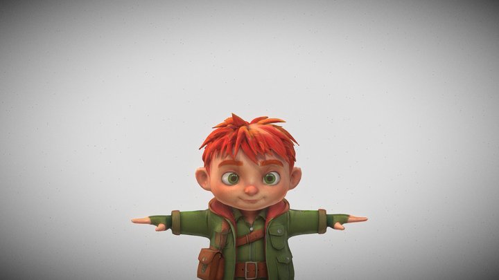 Personaje explorador chibby 3D Model