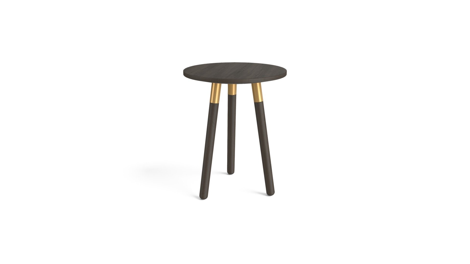 Range Side Table, Dark Stain Ash and Brass - Download Free 3D model by ...