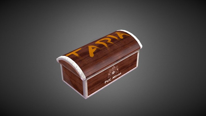 Wooden Chest Gift Box 3D Model