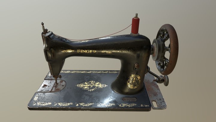 SINGER Model 15 Sewing Machine 3D Model