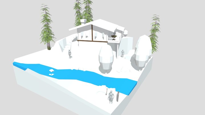 Forest Loner - WIP Diorama 3D Model