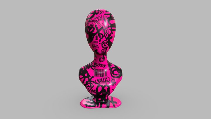 Graffiti Statue 3D Model