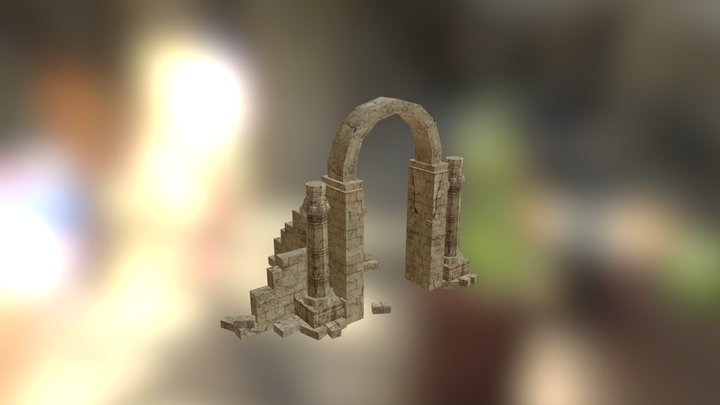 Medieval Ruin Entrance 3D Model