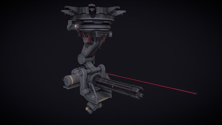 Security Turret 3D Model
