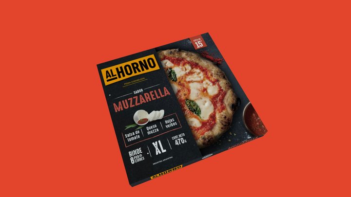 Al Horno - Pizza muzzarella 3D Model