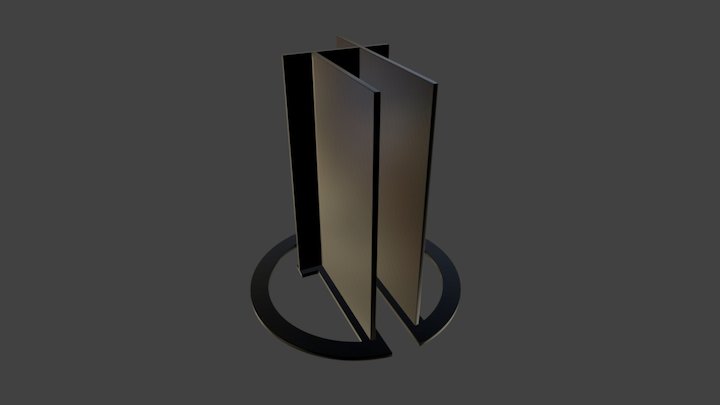 Headphone Stand Black 3D Model