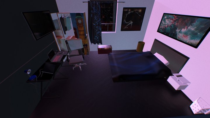 Modern Cozy Bedroom | 3D Interior Scene 3D Model