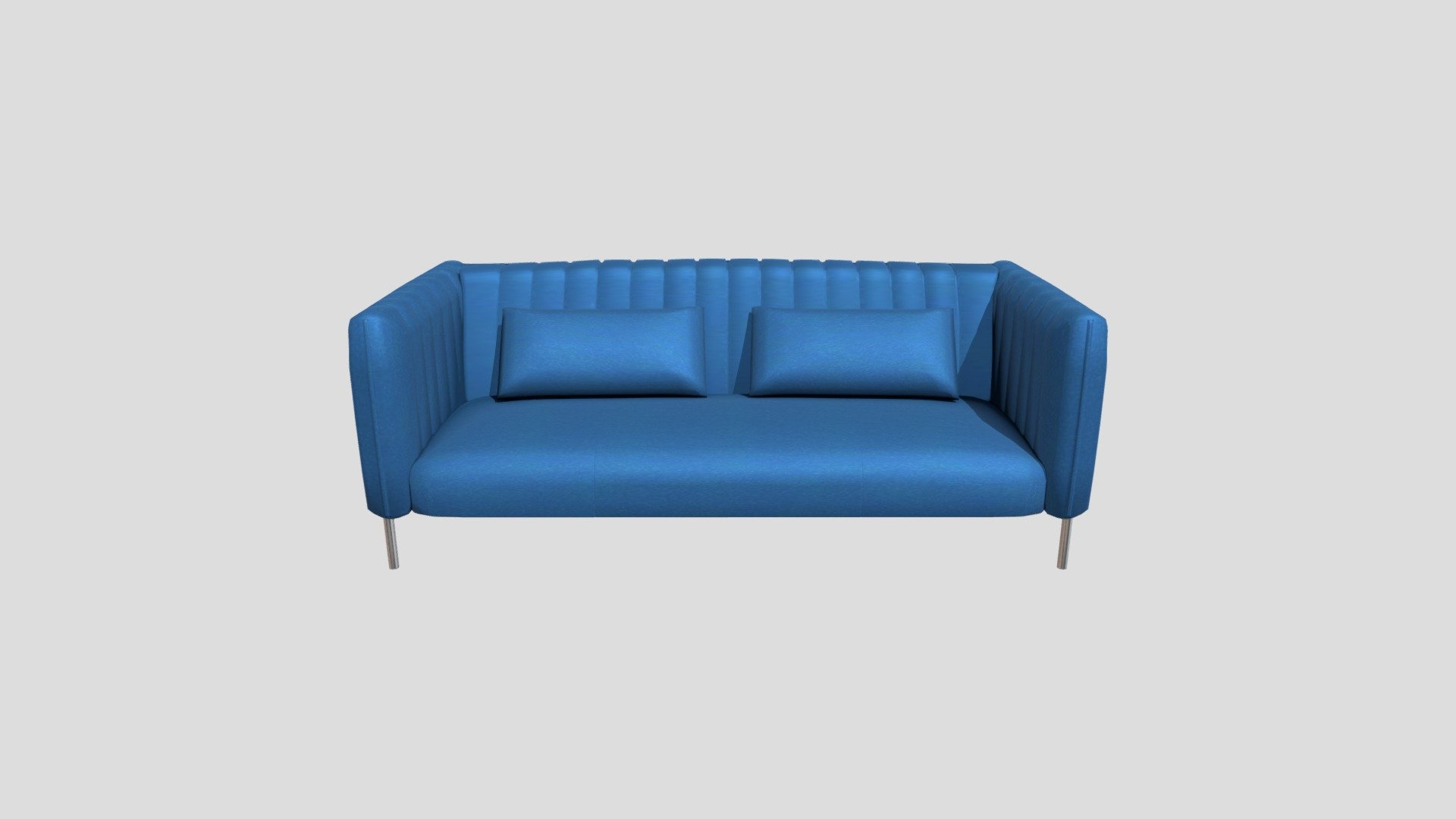 Rivet Frederick Mid Century Navy Sofa