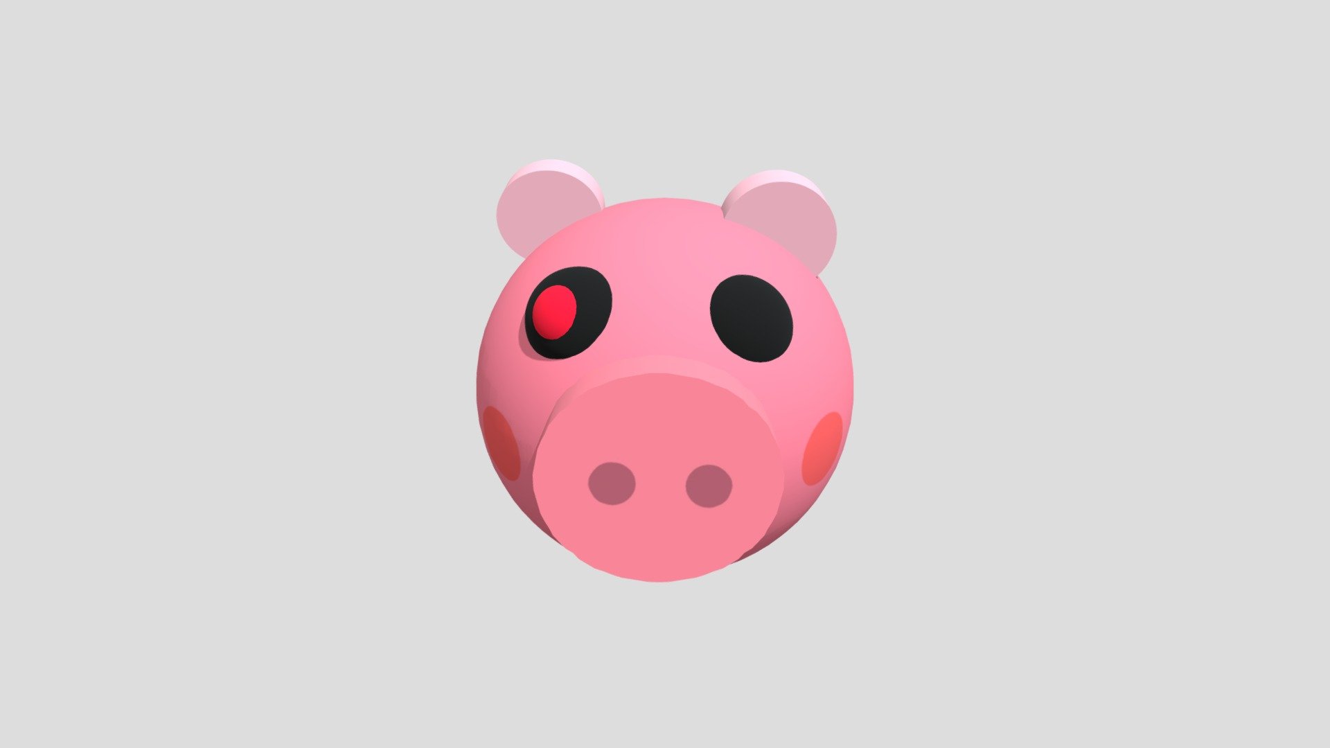 Remade Roblox Piggy Head Download Free 3d Model By Aquariammations