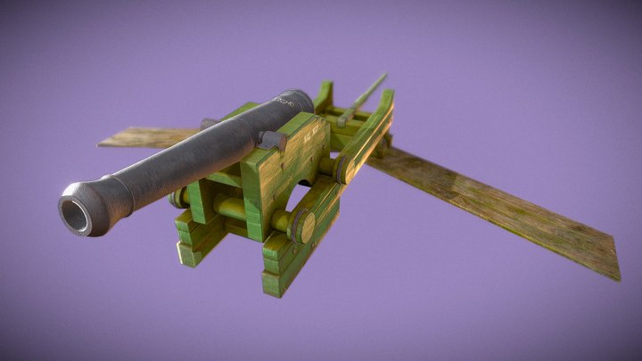 Cannon of 12 pound Napoléon , XIX 3D Model