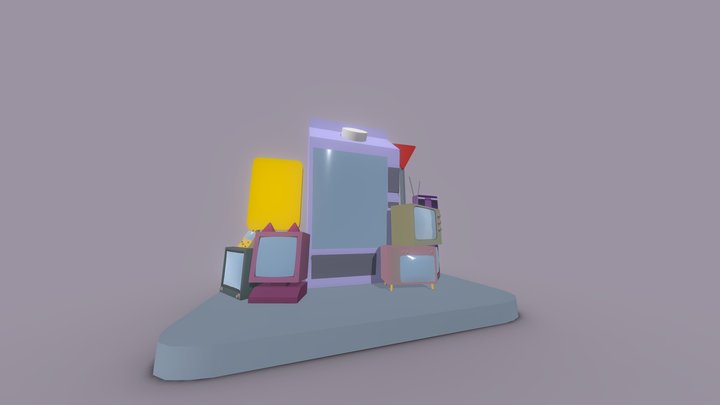 Vending machine scene 3D Model