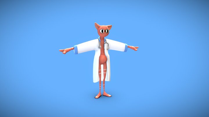 Stylised doctor alien 3D Model