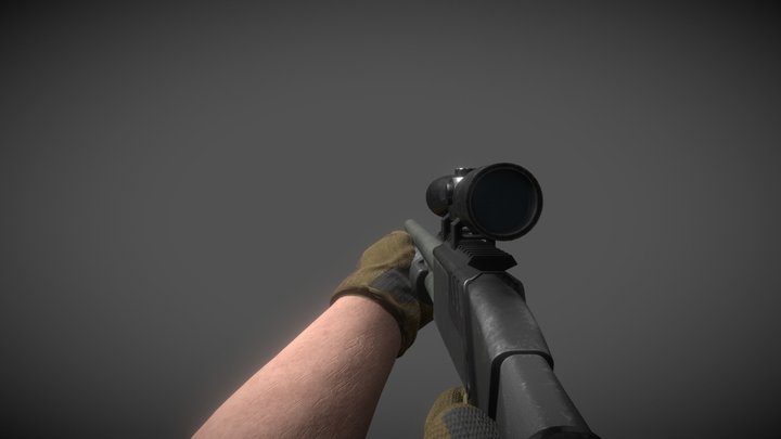 Modern Animated FPS Weapons - Shotgun 3D Model
