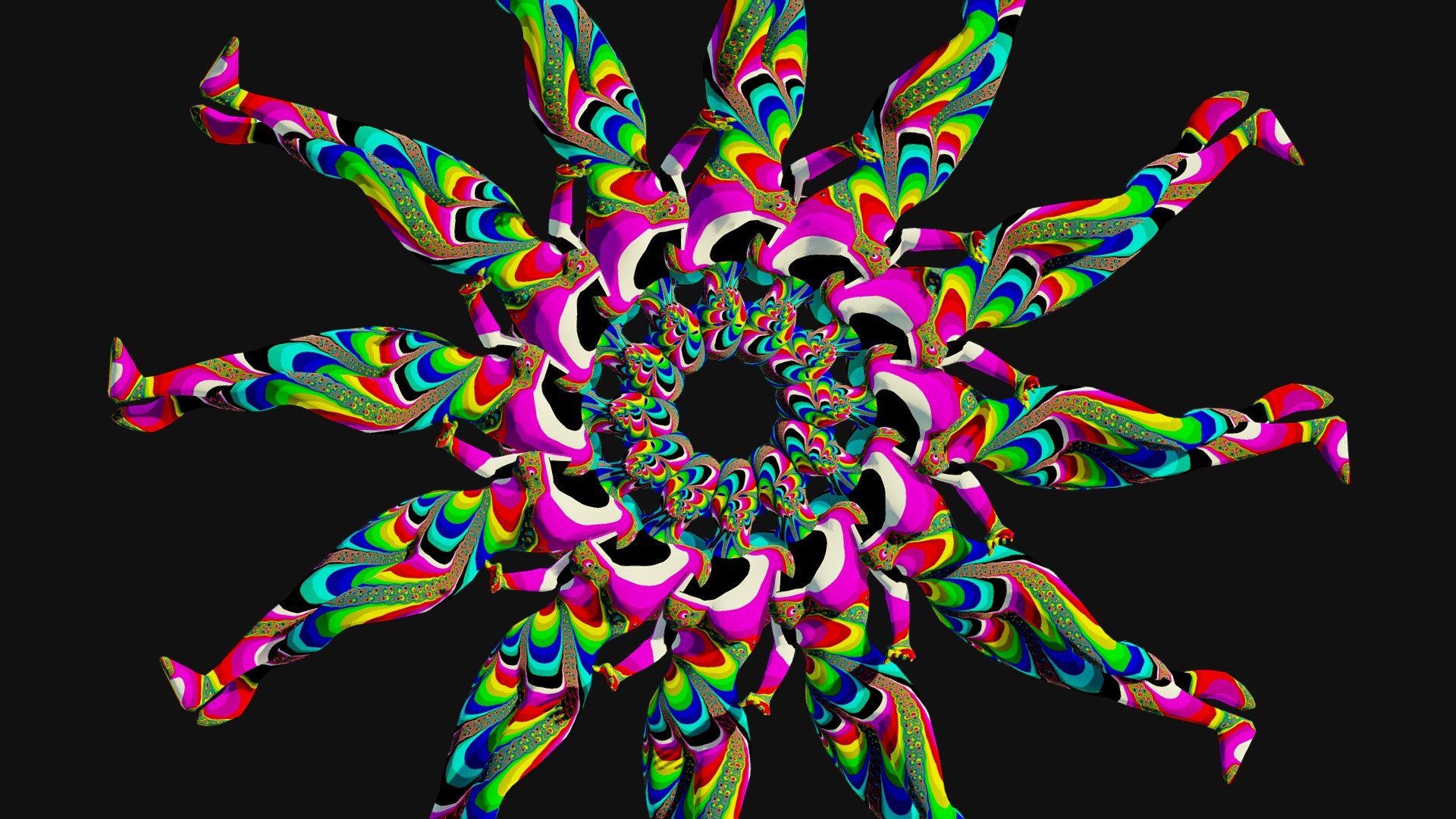 Dancing Mandala — Sketchfab embed 3D viewer