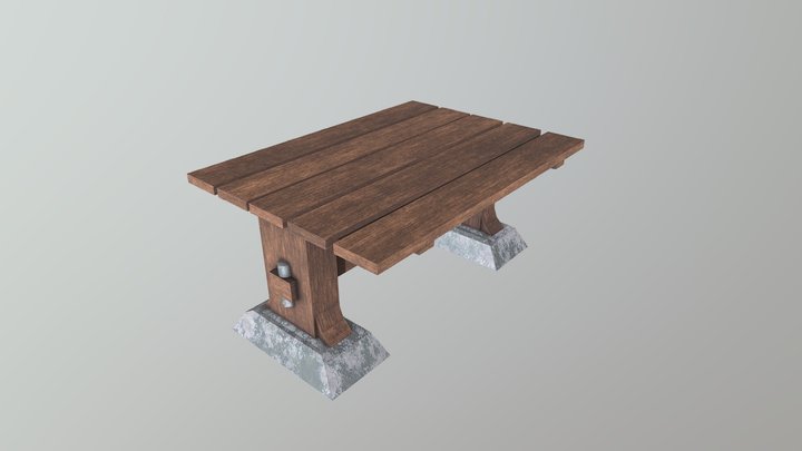 Medieval Table 3D Model