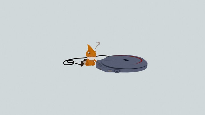 Discman and a critter. 3D Model