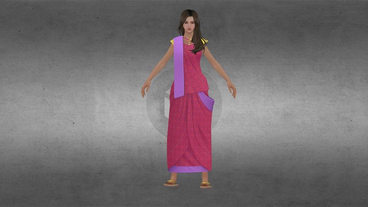 Free fire character in Indian look 3D Model