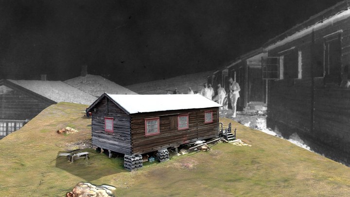 Historic hut on the island of Spitsbergen 3D Model