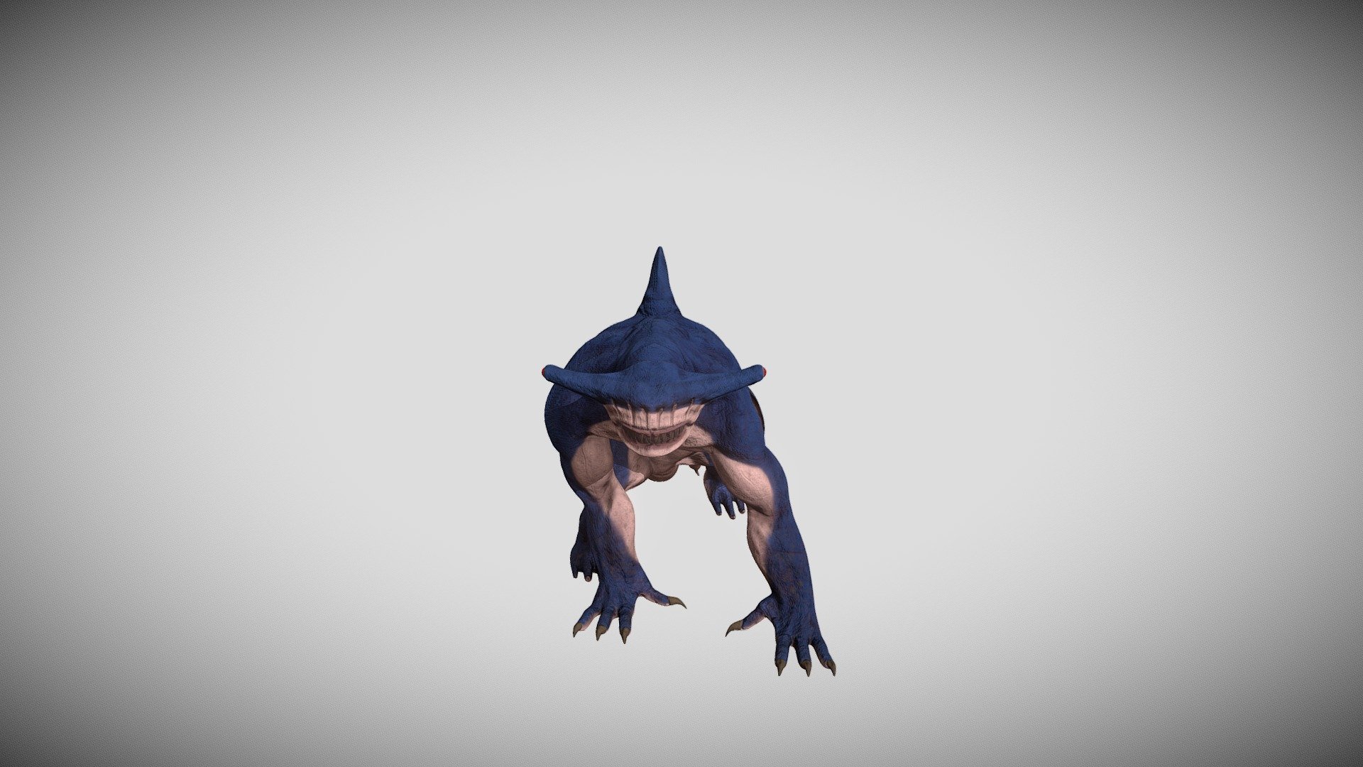 Shark Monster - 3D model by Agustín Lare (@agustinlare3D) [71223e0 ...