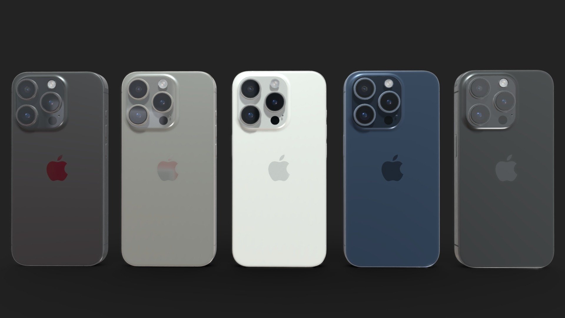 Apple iPhone 15 pro all colors - Buy Royalty Free 3D model by madMIX ...