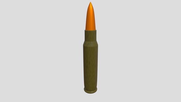 Ammo 7.62x54 mm bullet 3D Model