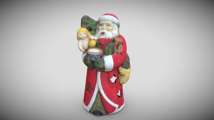 Christmas Tealight Santa 3D Model
