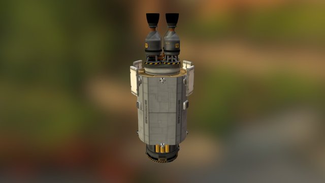 Nuclear Freighter (Stock) 3D Model