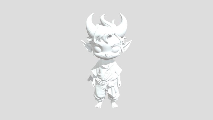 Chibi Tiefling 3D Model