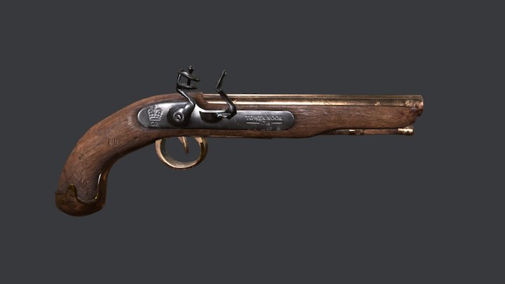 Flintlock Pistol 3D Model