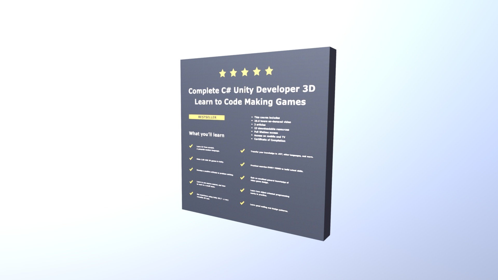 Complete C# Unity Developer 3D Certificate