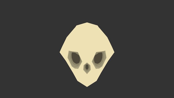 Low-Poly Skull 3D Model