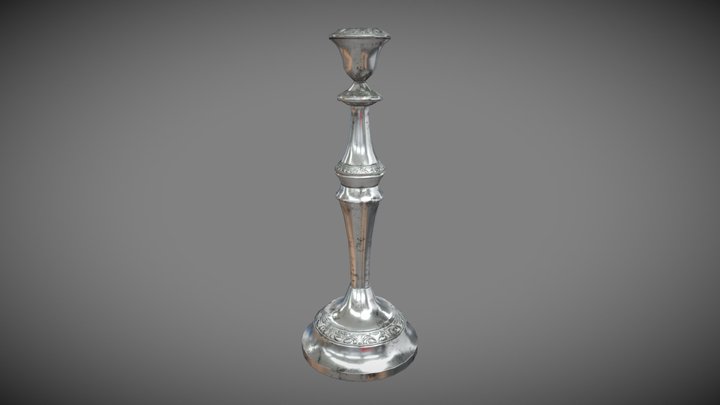 Ornate Candlestick 3D Model