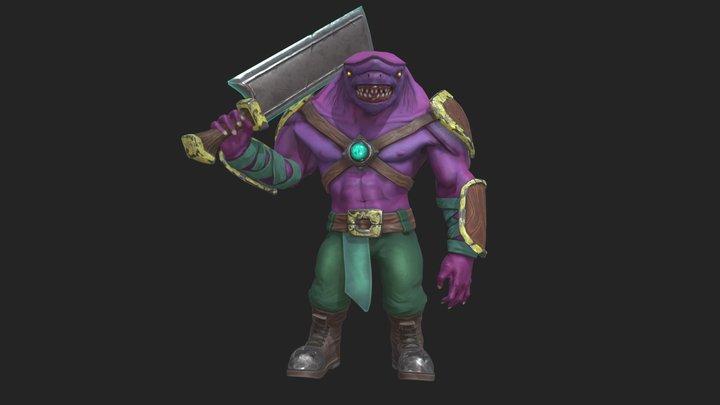 Shark Warrior 3D Model