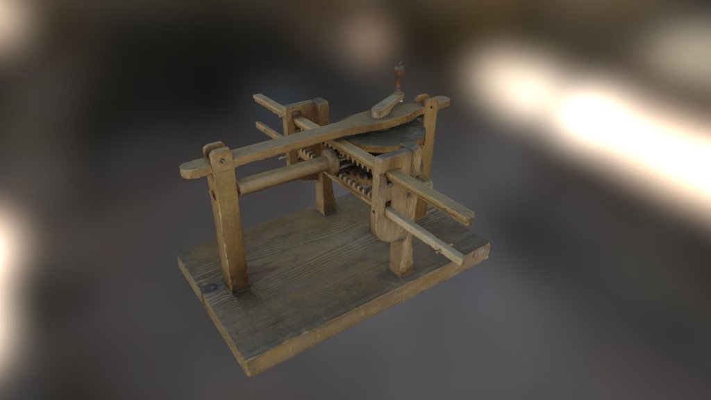Christopher Polhem mechanical wooden modelTM1981 — Sketchfab embed 3D viewer