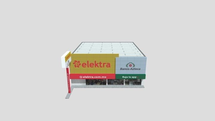 Tienda Elektra y Banco Azteca 3D Model