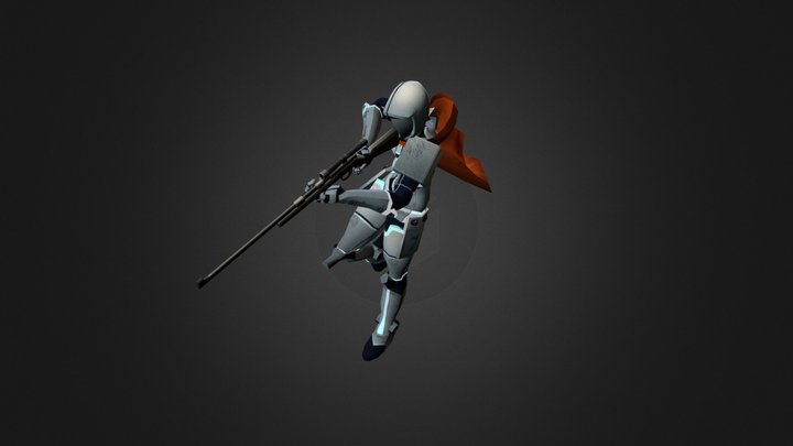 Cyborg Soldier 3D Model