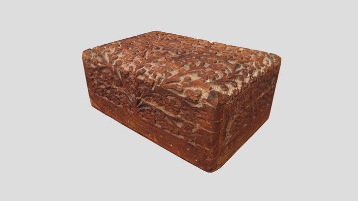 Game Ready Wooden Jewellery Box, PBR Calibrated 3D Model