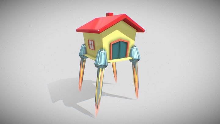 Flying House 3D Model